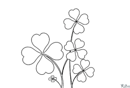 clover Printable Coloring Nplooj Ntawv